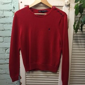Ralph Lauren Sport 100% Cotton Red Sweater